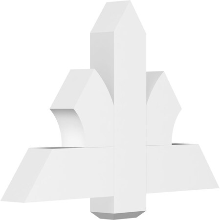 Ekena Millwork Redmond Architectural Grade PVC Gable Bracket, 36"W x 24"H x 4"D x 6"F, 16/12 Pitch GBP036X24X0406RED00
